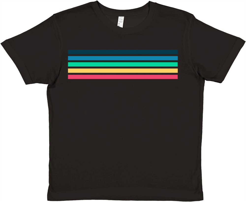 Retro stripe design with vintage vibe Premium Kids Crewneck T-shirt