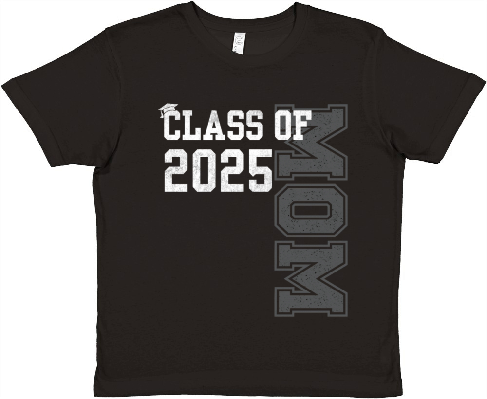 Senior Mom 2025 Proud Mom Of Class Of 2025 Senior Premium Kids Crewneck T-shirt