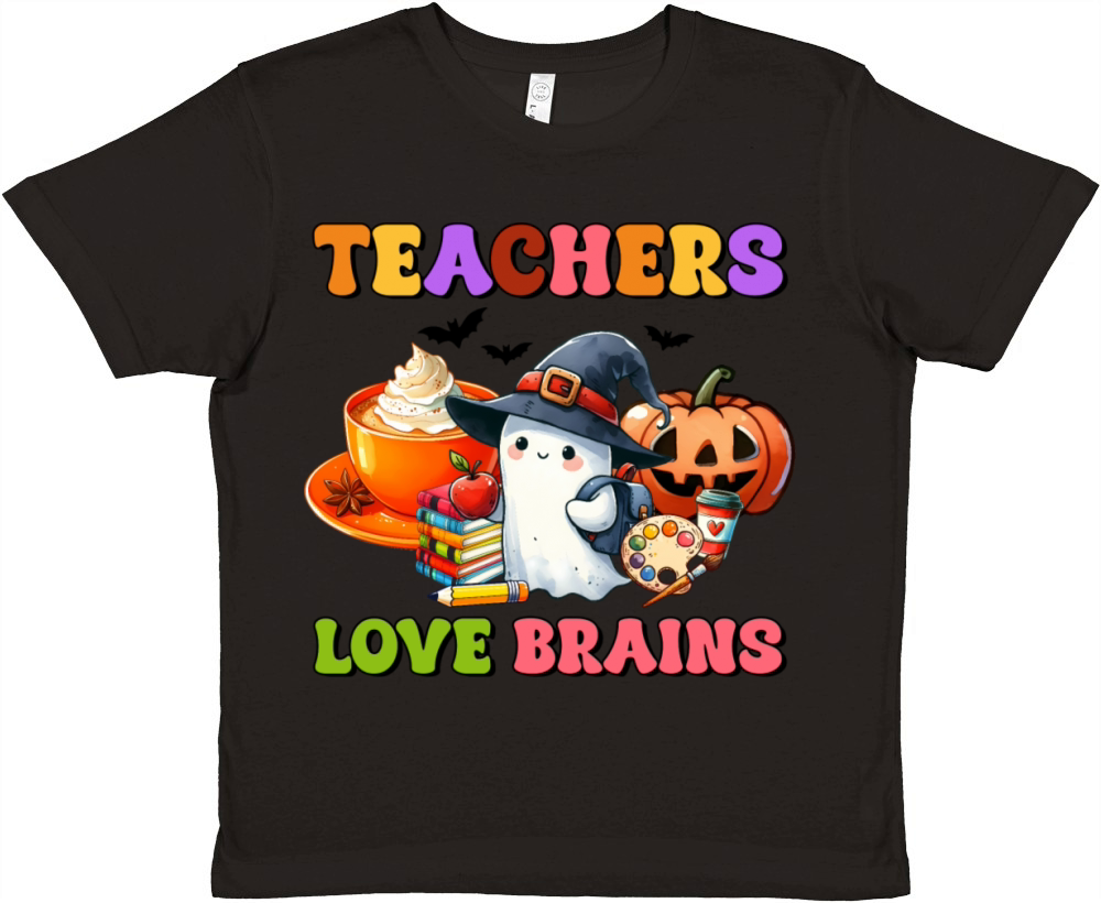 teachers love brains Premium Kids Crewneck T-shirt