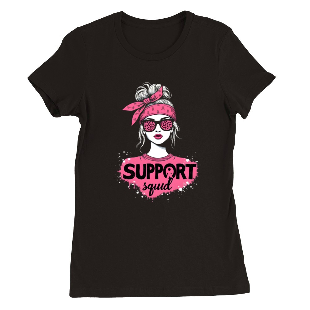 Breast Cancer Pink Awareness Design Premium Womens Crewneck T-shirt