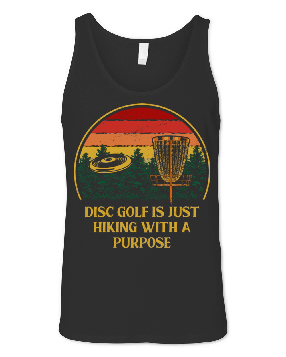 Disc Golf Is Just Hiking Golfer Sayings Disc Golf Unisex Jersey Tank