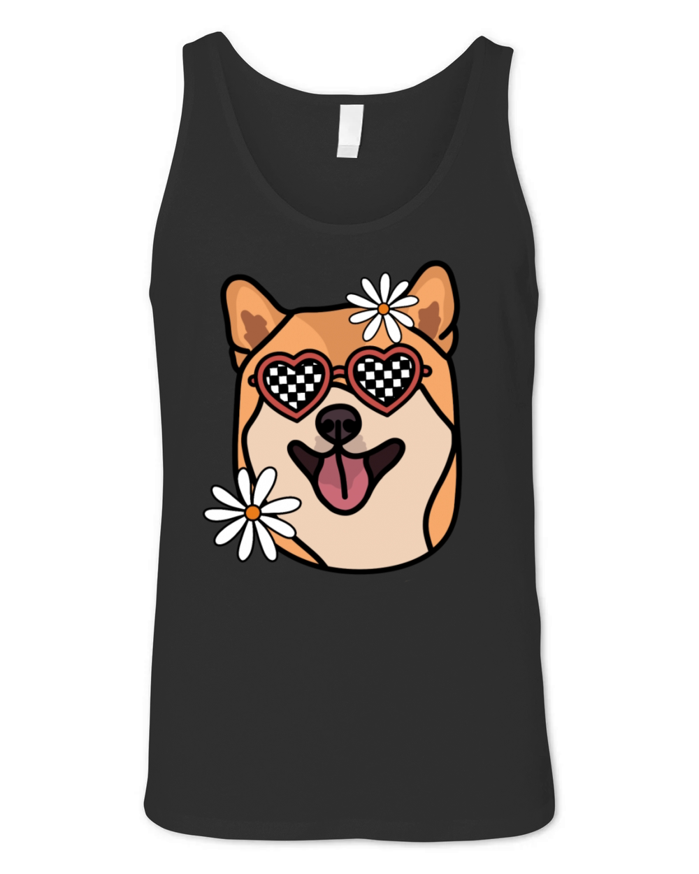 Shiba Retro Dog Unisex Jersey Tank