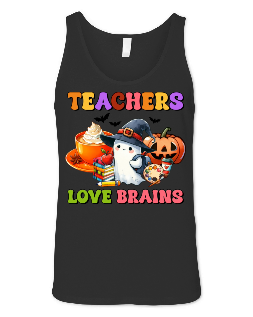 teachers love brains Unisex Jersey Tank