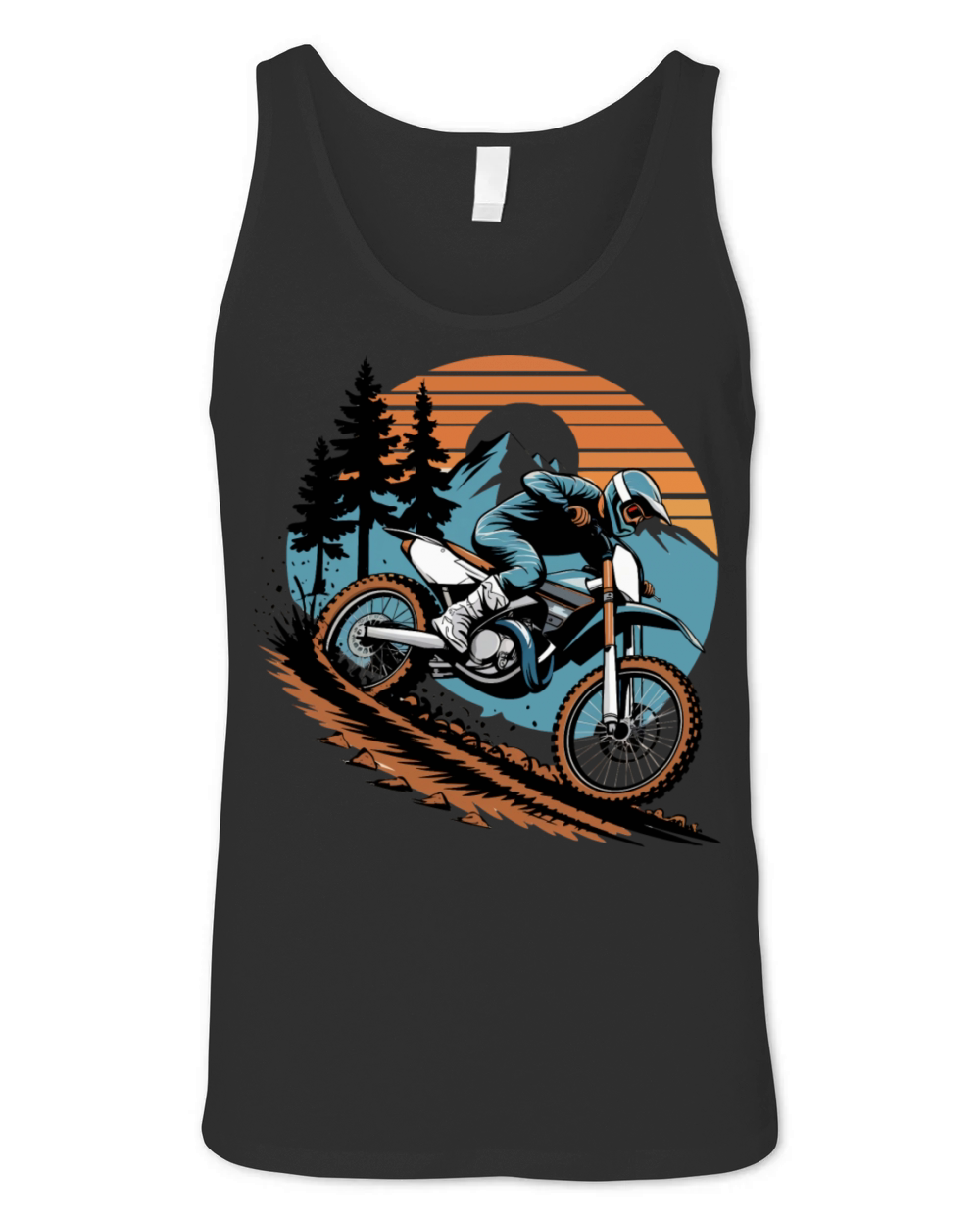 Vintage Motorcycles Offroad Motorbike Unisex Jersey Tank