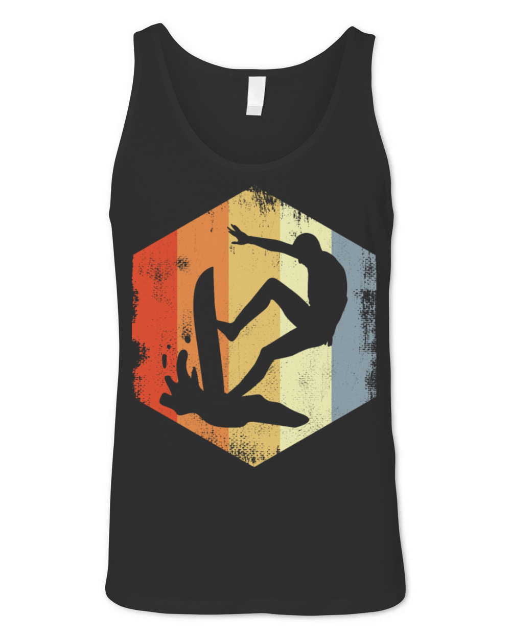 Vintage Surfer Sketch Unisex Jersey Tank