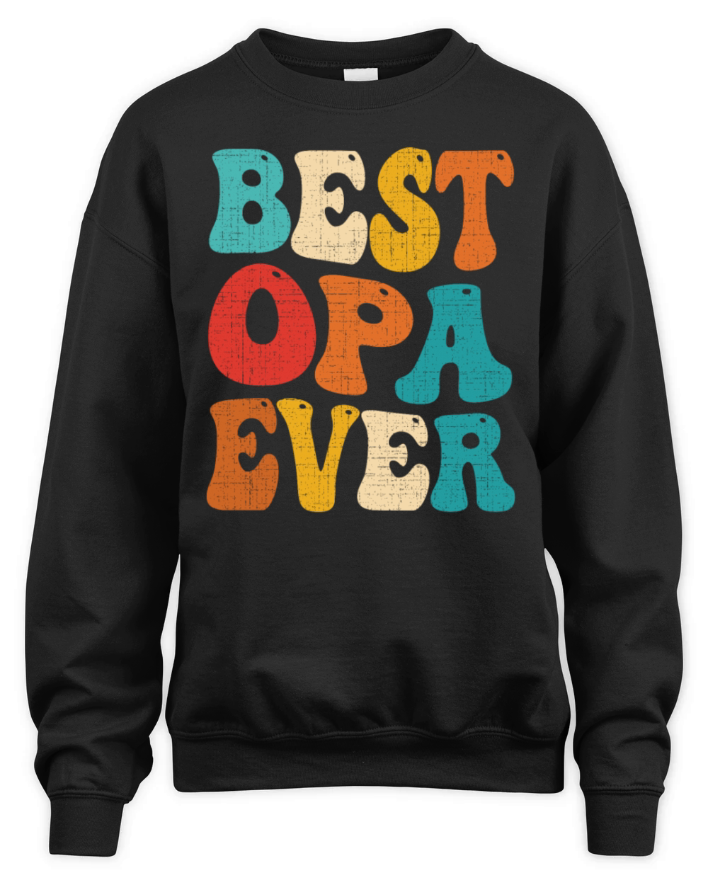 Best Opa Ever Retro Vintage Grandad Fathers Day Unisex Premium Crewneck Sweatshirt