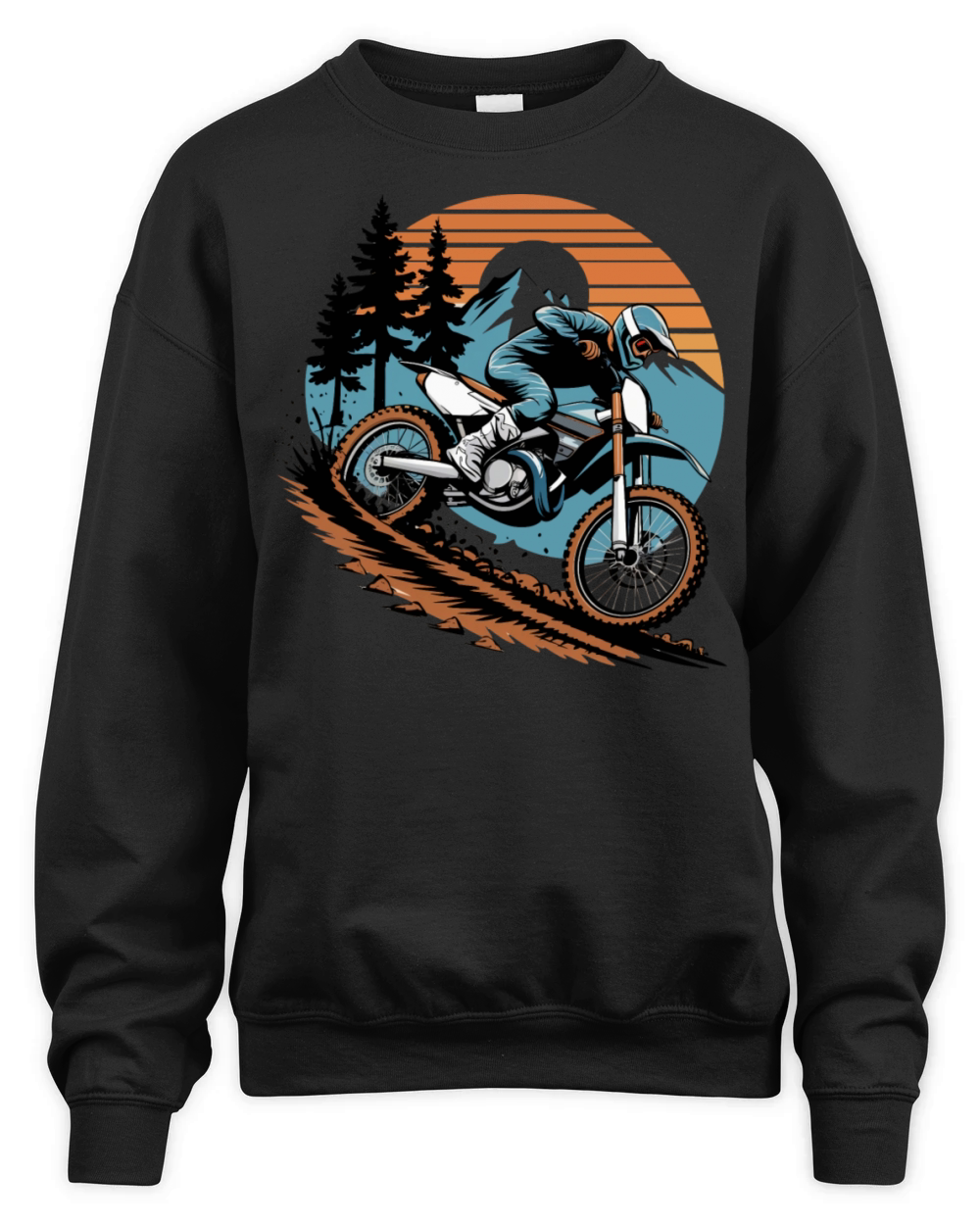 Vintage Motorcycles Offroad Motorbike Unisex Premium Crewneck Sweatshirt