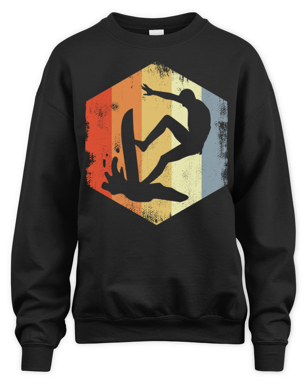 Vintage Surfer Sketch Unisex Premium Crewneck Sweatshirt