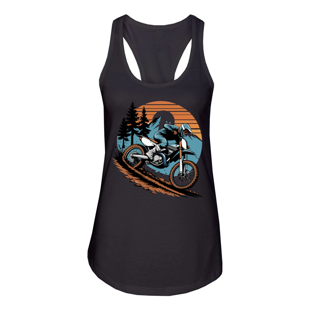 Vintage Motorcycles Offroad Motorbike Women's Racerback Tank