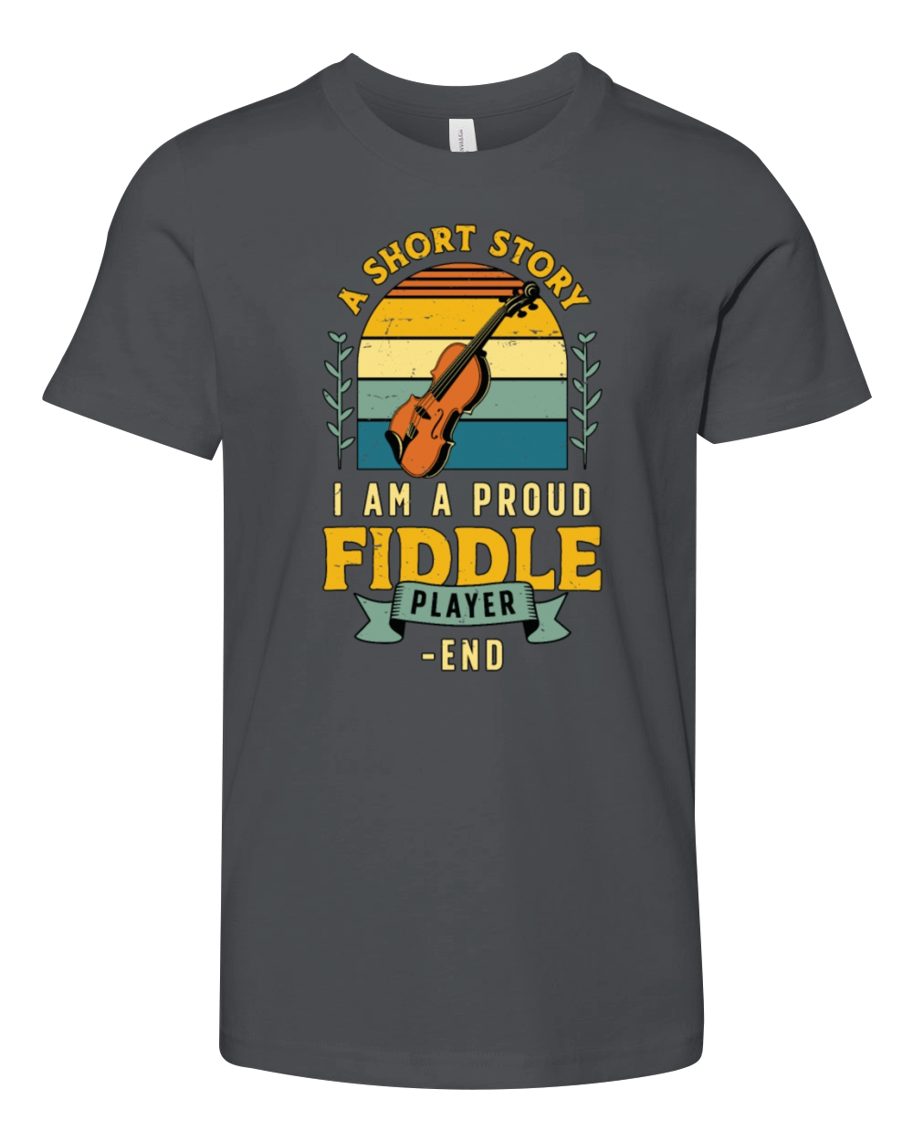 Fiddle Player A Short Story I Am A Violin Player Youth Unisex Jersey Tee