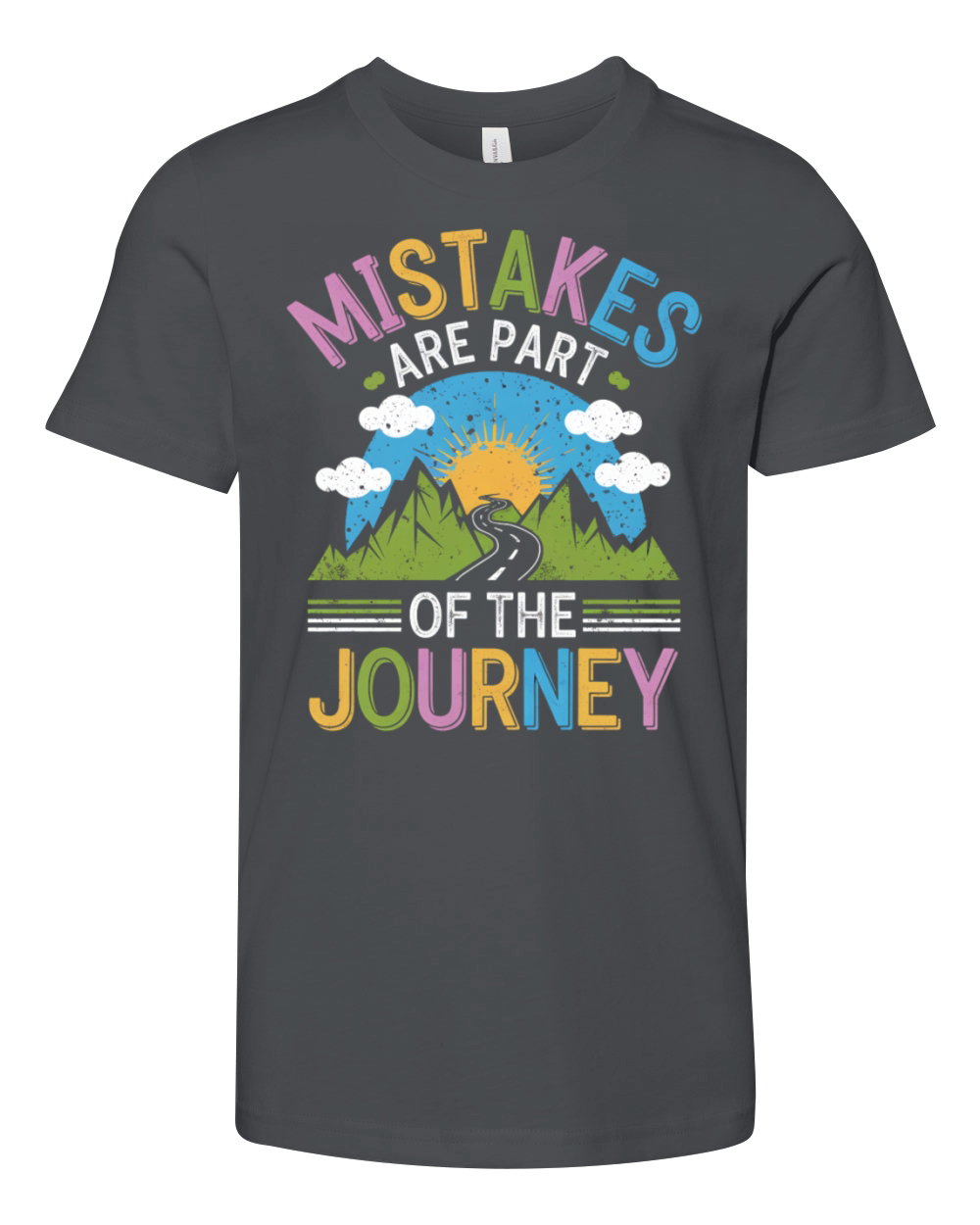 Mistakes Are Part of the Journey Inspirational Quo Youth Unisex Jersey Tee