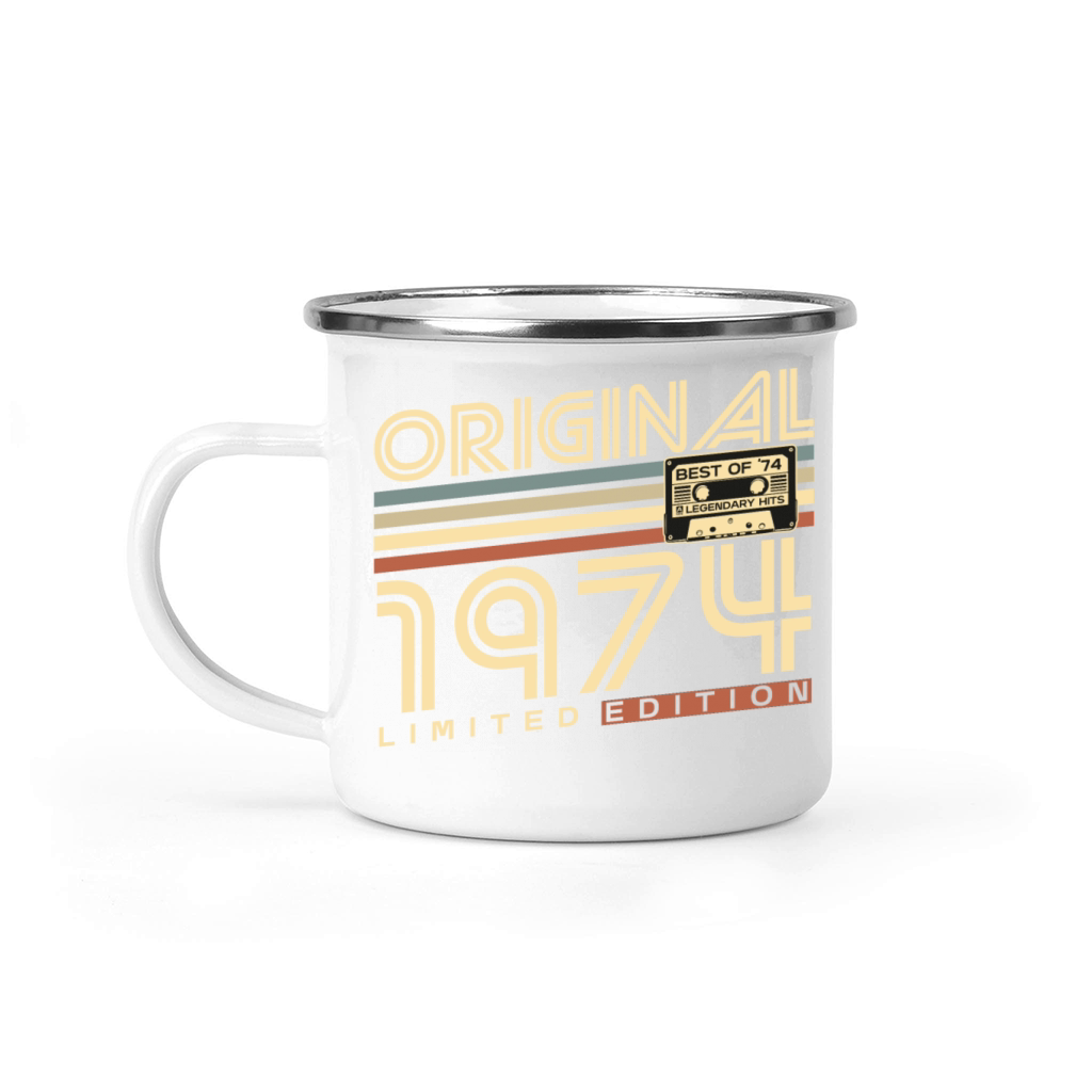 Vintage 1974 Retro 50th birthday Camping Mug