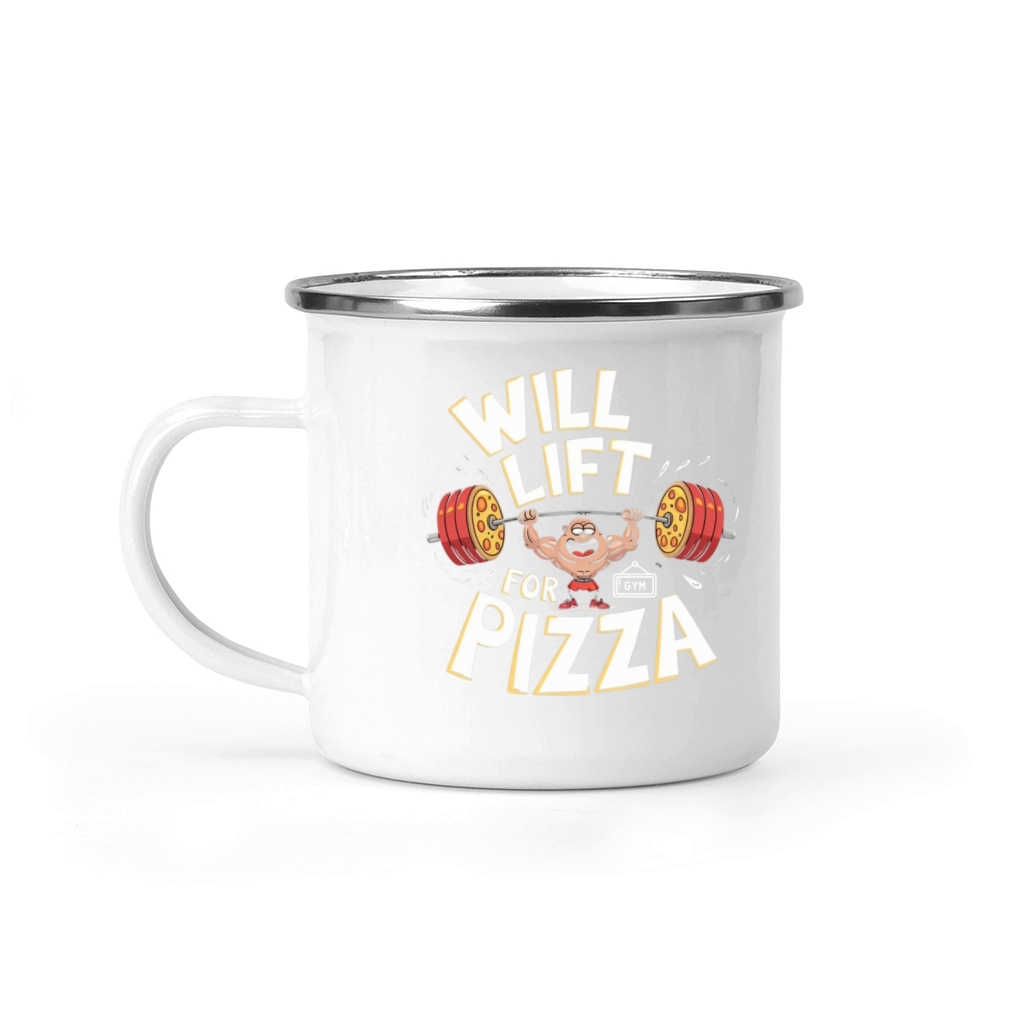 Will Lift for Pizza Funny Gym Camping Mug