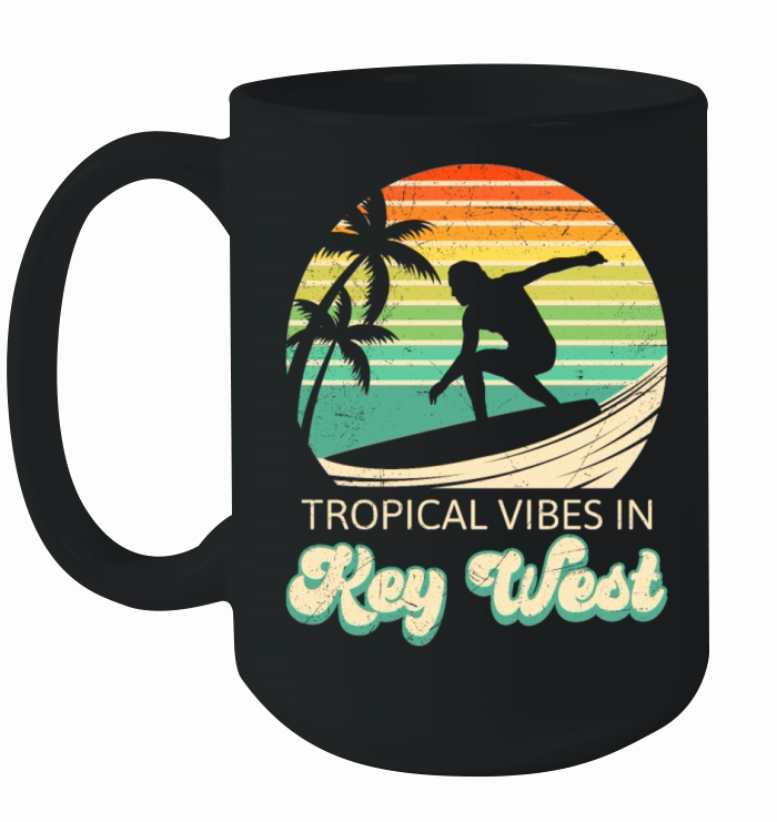 Florida TROPICAL VIBES IN KEY-WEST Vintage Ceramic Mug