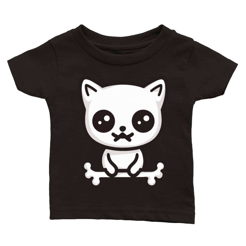 Cute kitten cat with bone Cottagecore Cat Shirt Classic Baby Crewneck T-shirt