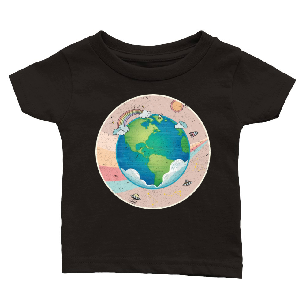 Earth - Planet Vintage Classic Baby Crewneck T-shirt