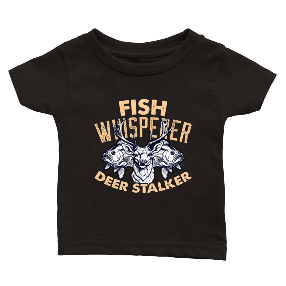 Fishing And Hunting Fish Whisperer Nature Lover Classic Baby Crewneck T-shirt