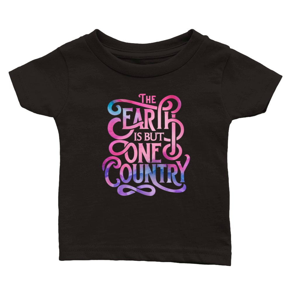 The Earth is but One Country Classic Baby Crewneck T-shirt