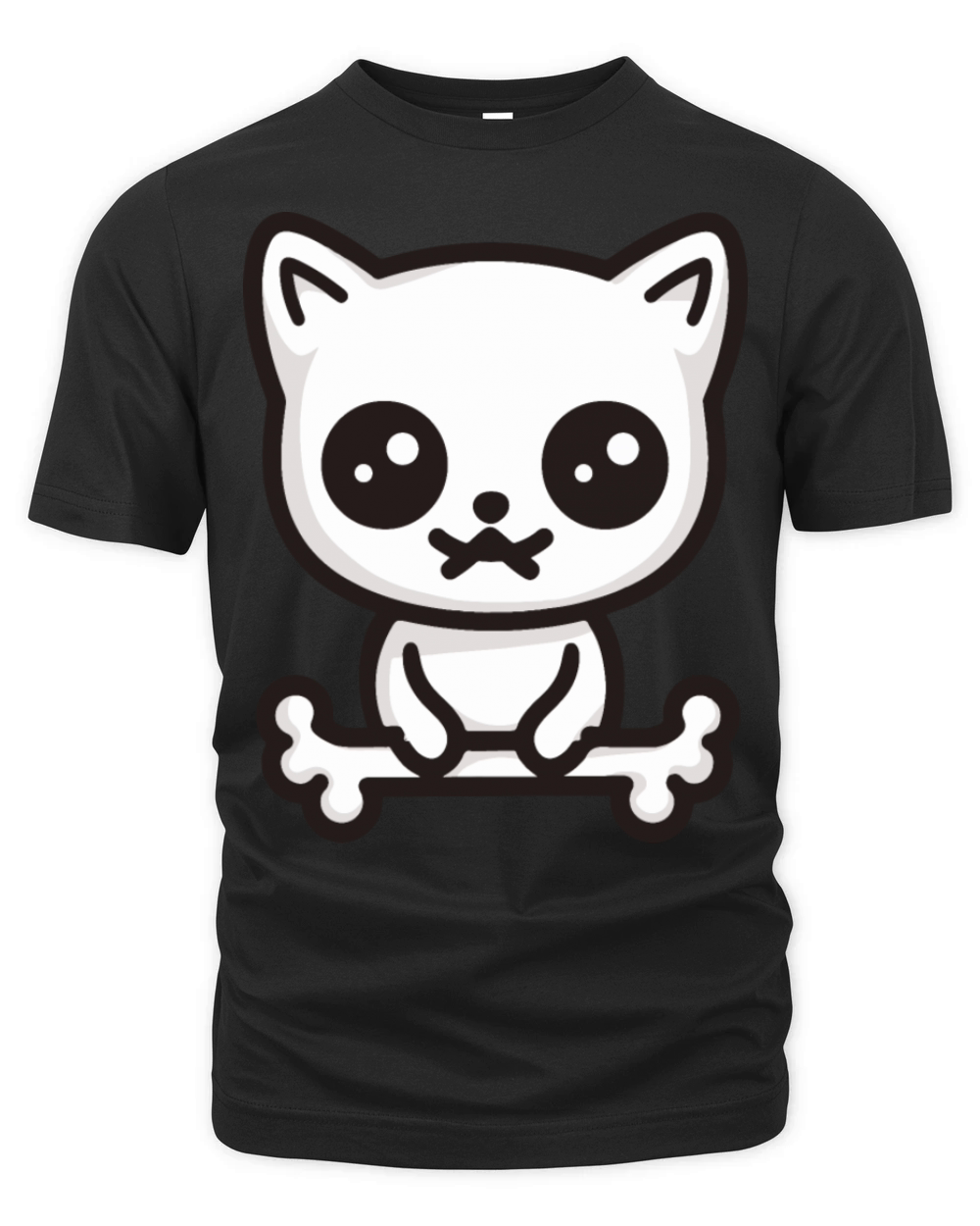 Cute kitten cat with bone Cottagecore Cat Shirt Organic Unisex T-shirt