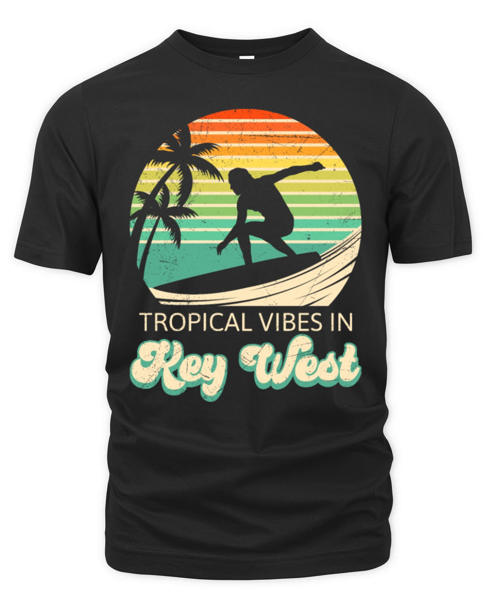 Florida TROPICAL VIBES IN KEY-WEST Vintage Organic Unisex T-shirt