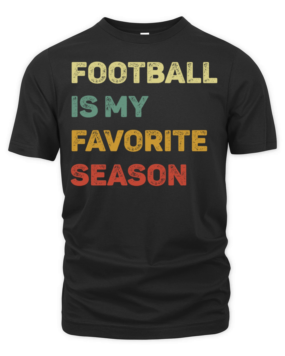 Football Is My Favorite Season Retro Organic Unisex T-shirt