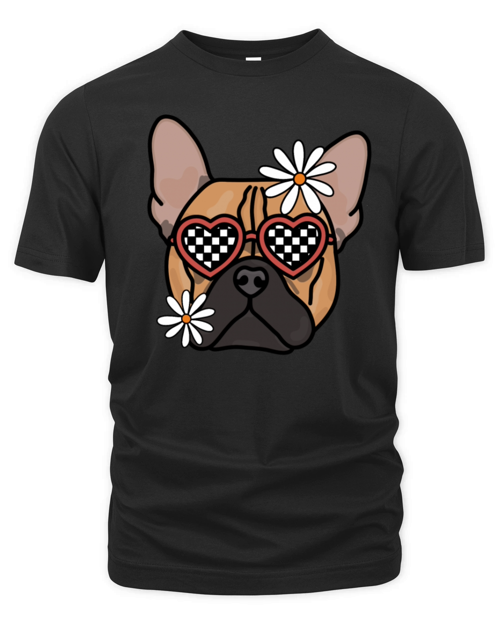 French Bulldog Brown Retro dog Organic Unisex T-shirt