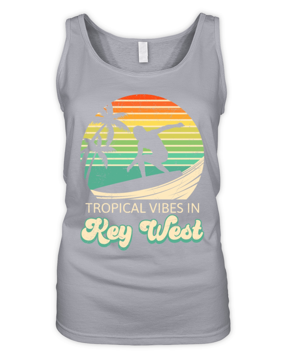 Florida TROPICAL VIBES IN KEY-WEST Vintage Organic Women's Tank Top