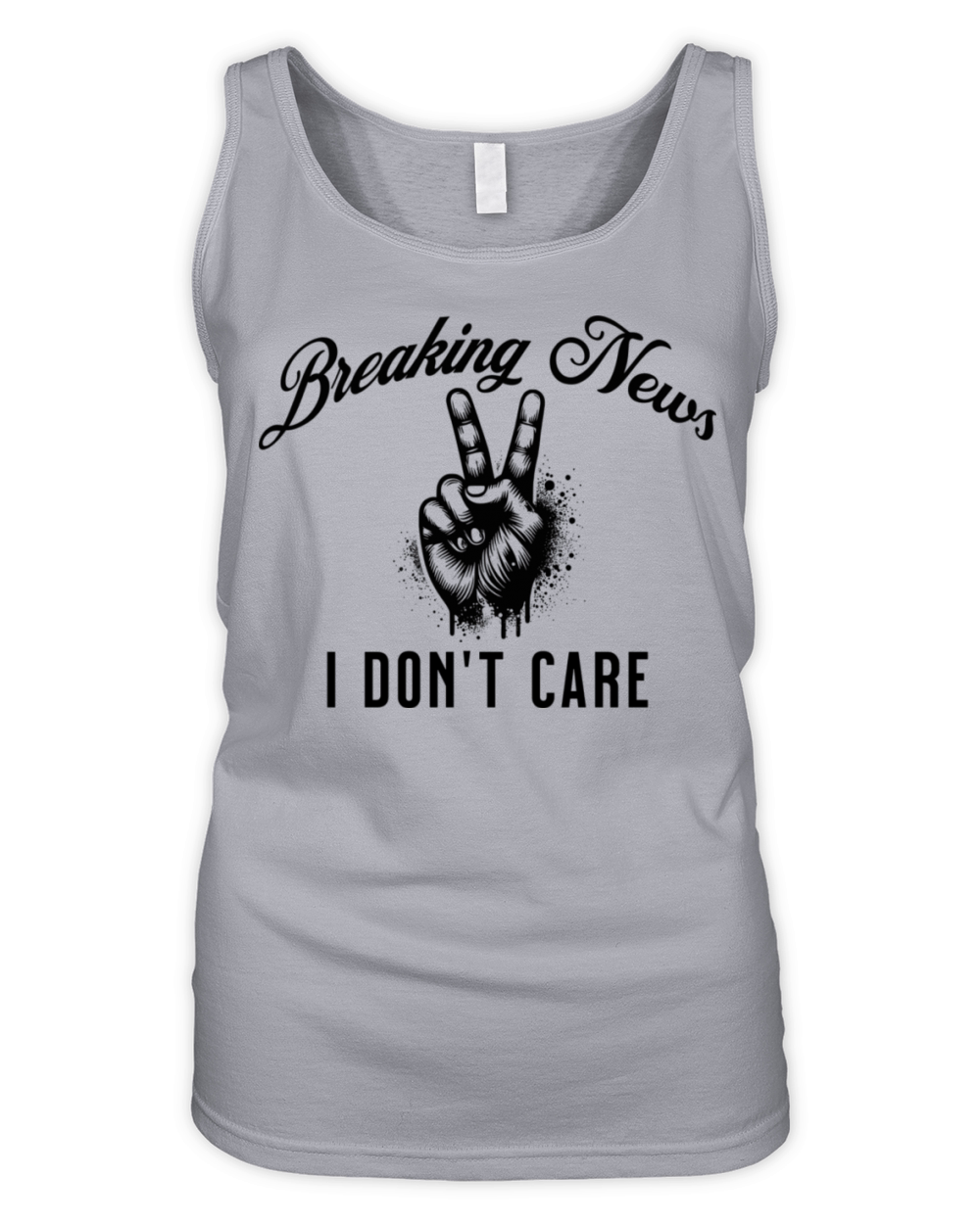 I Dont Care Design Organic Women's Tank Top