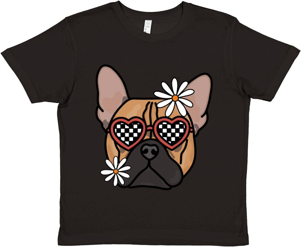 French Bulldog Brown Retro dog Premium Kids Crewneck T-shirt