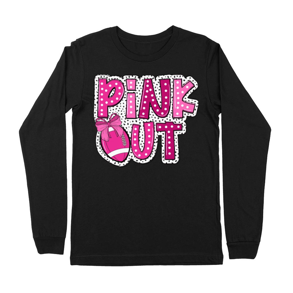 Pink Out Survivor Breast Cancer Awareness Month Premium Long Sleeve