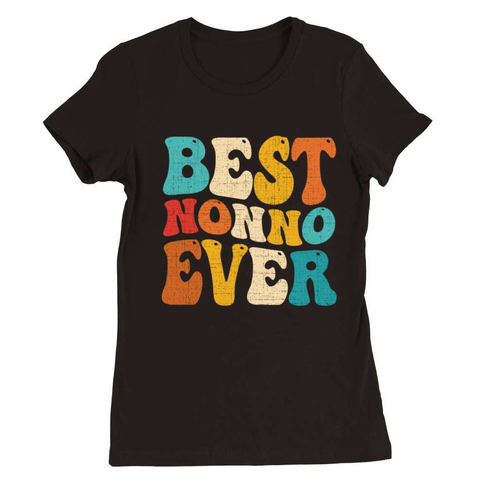 Best Nonno Ever Retro Vintage Grandpa Fathers Day Premium Womens Crewneck T-shirt
