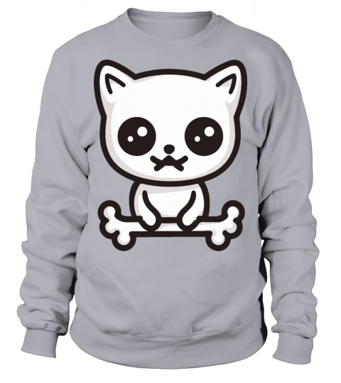 Cute kitten cat with bone Cottagecore Cat Shirt Sweatshirt Unisex