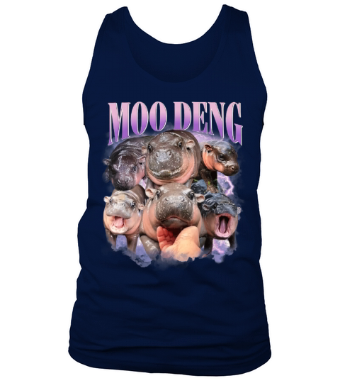 Moo Deng Cute Baby Pygmy Hippo Funny Hippopotamus Tank Top Unisex