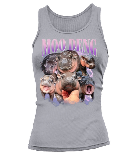 Moo Deng Cute Baby Pygmy Hippo Funny Hippopotamus Tank top Woman
