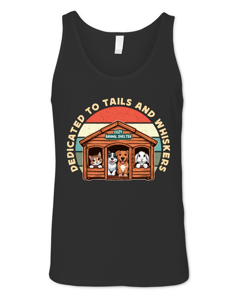 Animal Shelter Dedicated To Tails And Foster Home Unisex Jersey Tank