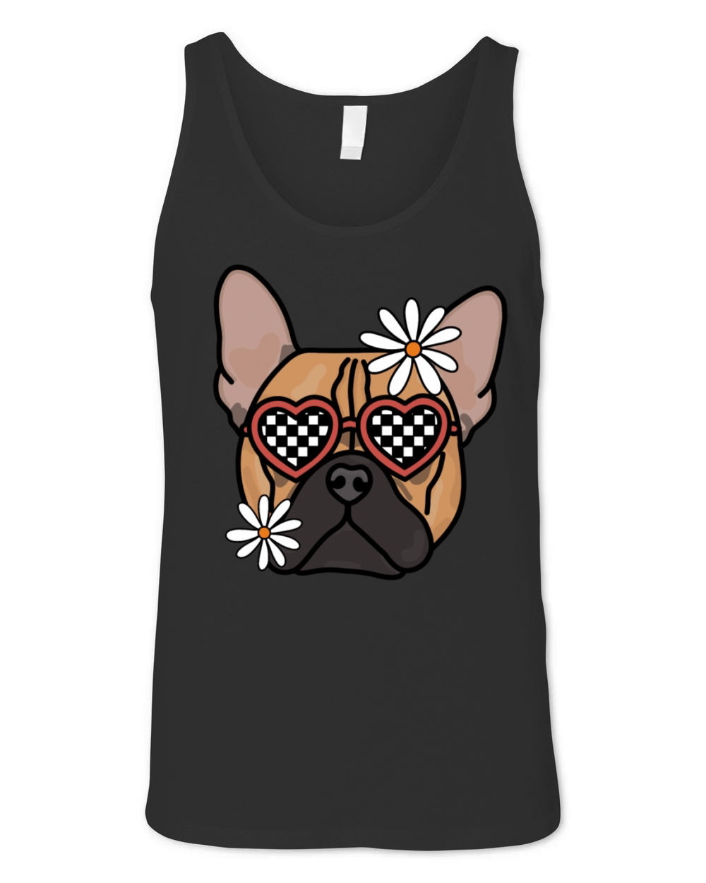 French Bulldog Brown Retro dog Unisex Jersey Tank