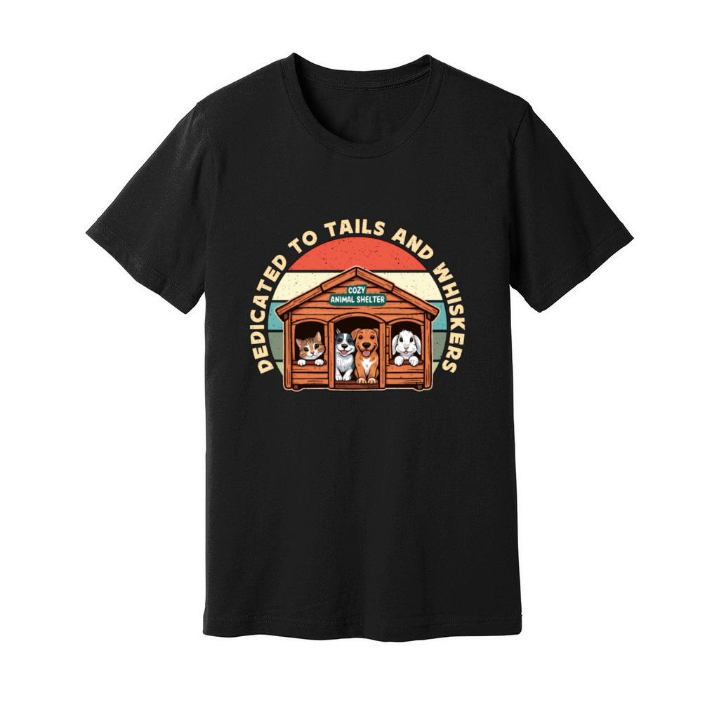 Animal Shelter Dedicated To Tails And Foster Home Unisex Jersey Tee