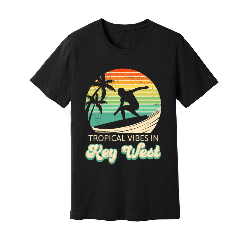 Florida TROPICAL VIBES IN KEY-WEST Vintage Unisex Jersey Tee