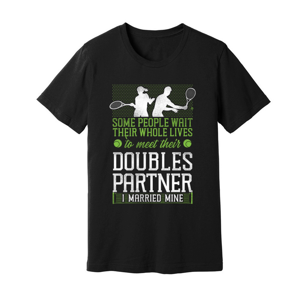 Funny Tennis Player Racket Husband Unisex Jersey Tee