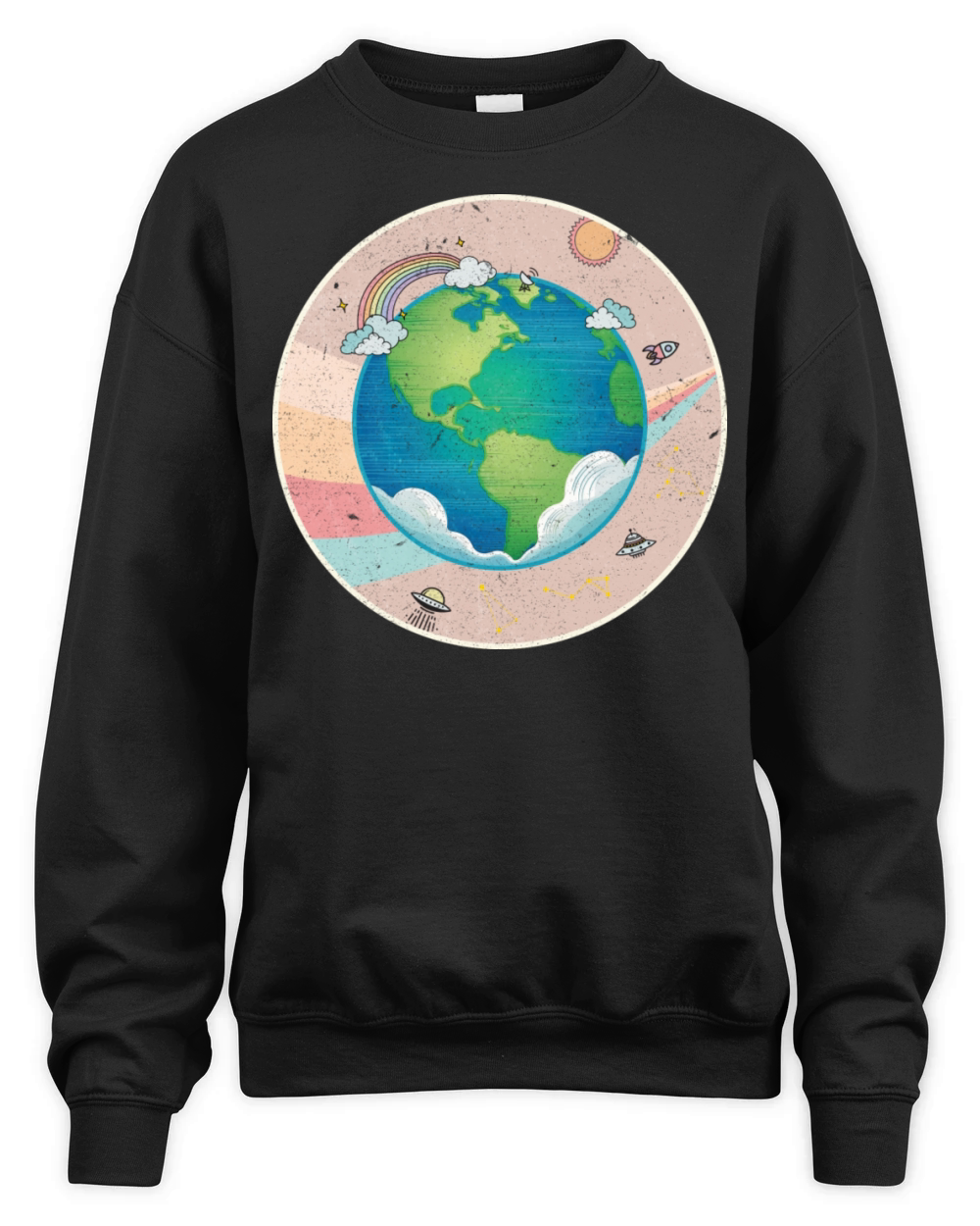 Earth - Planet Vintage Unisex Premium Crewneck Sweatshirt