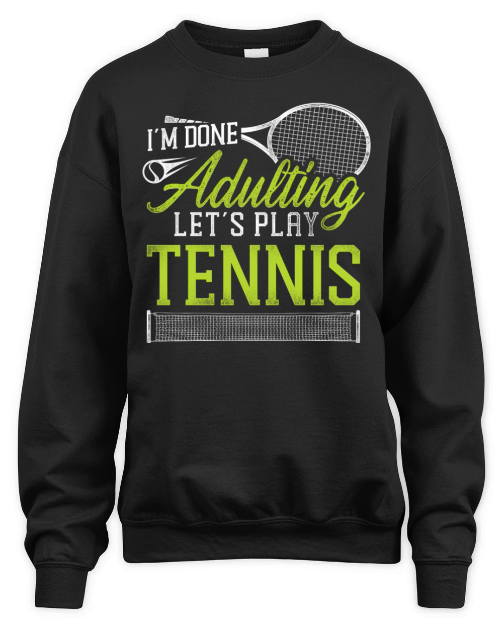 Funny Tennis Player Racket Im Unisex Premium Crewneck Sweatshirt