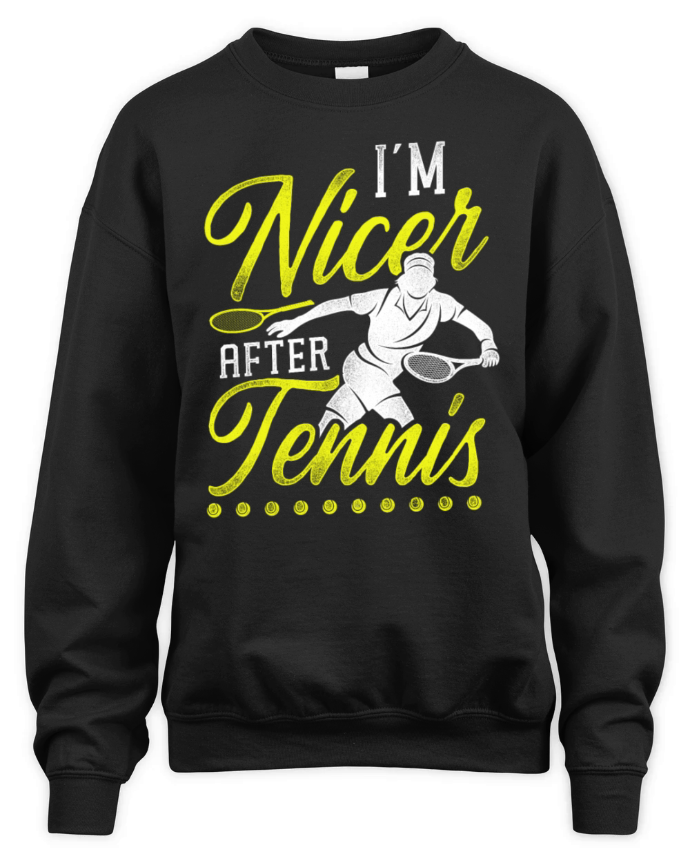 Funny Tennis Player Racket Im Unisex Premium Crewneck Sweatshirt