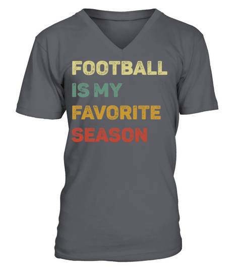 Football Is My Favorite Season Retro V-Neck T-shirt