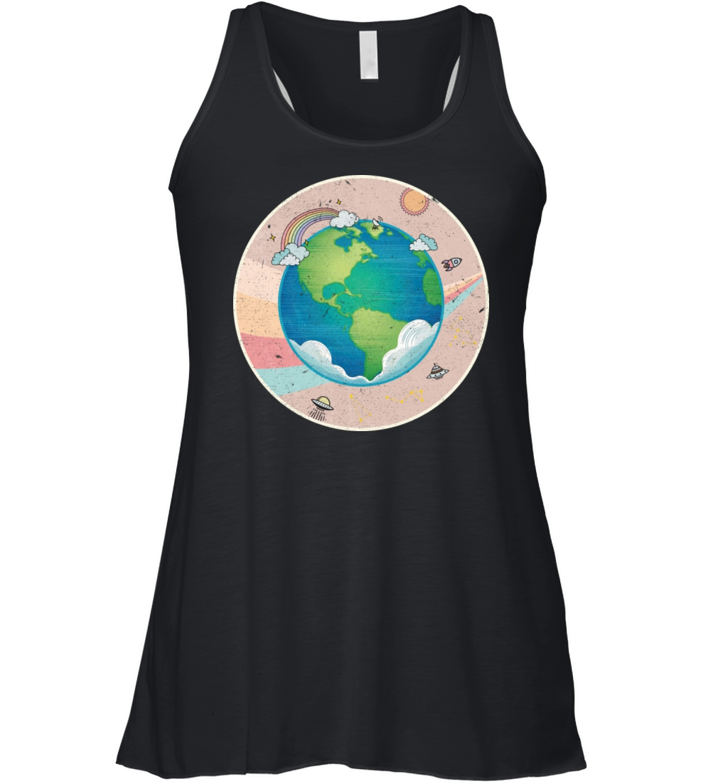 Earth - Planet Vintage Women's Flowy Tank Top
