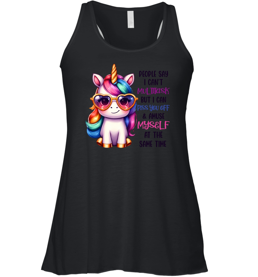 Multitask Unicorn Funny Quote Women's Flowy Tank Top