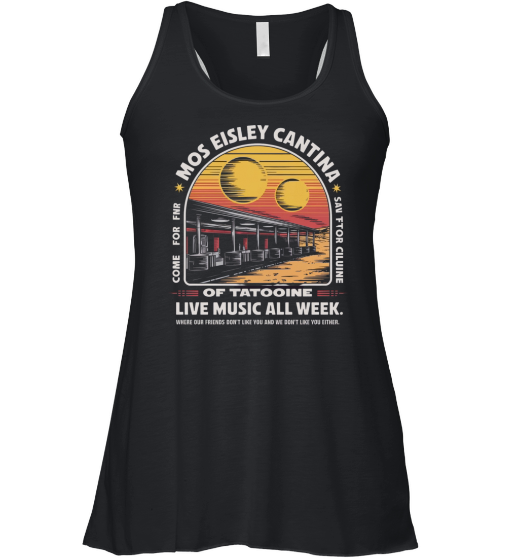 Sunset on Ancient Tatooine Live Music on Tatooine Women's Flowy Tank Top