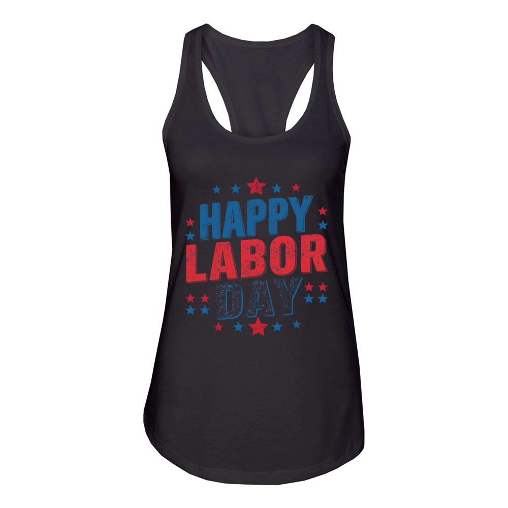 happy labor day Women's Racerback Tank