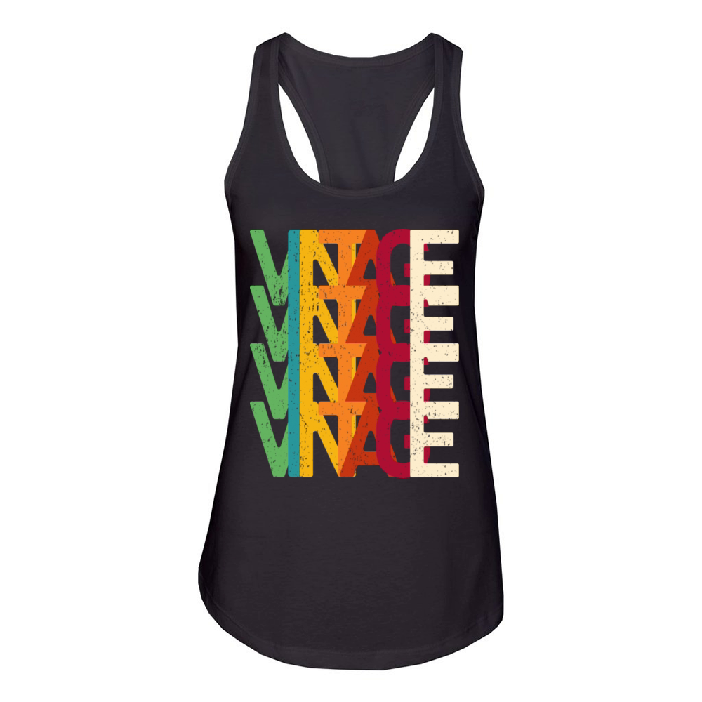 Vintage Text Women's Racerback Tank