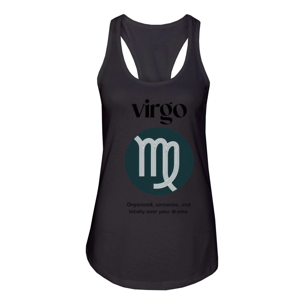 Virgo Zodiac Traits Funny Quote Women's Racerback Tank