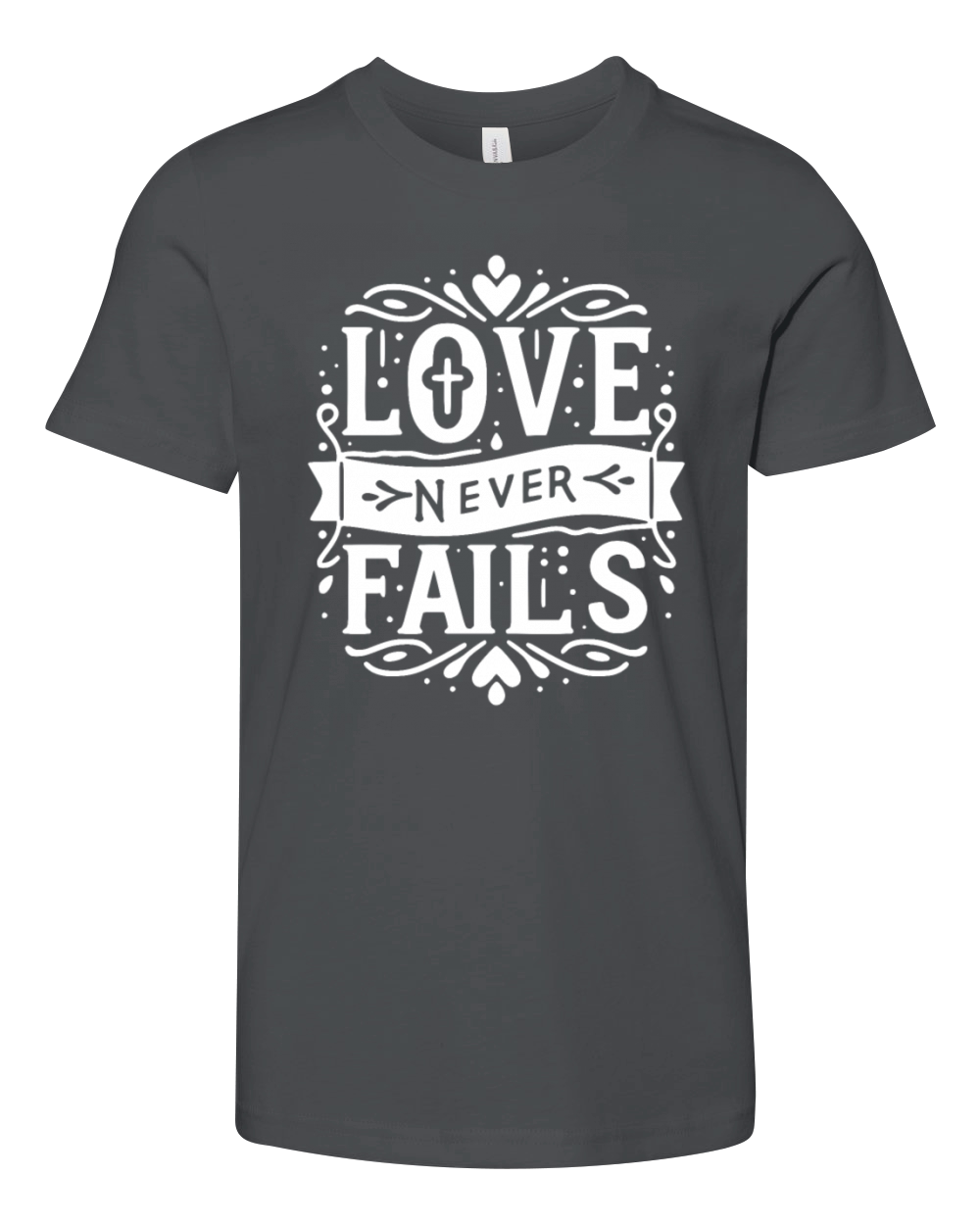 Love Never Fails Youth Unisex Jersey Tee